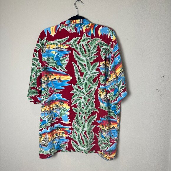 *VINTAGE* PINEAPPLE CONNECTION Hawaiian Hawaii Aloha Tropical Shirt Size XL - Picture 6 of 9